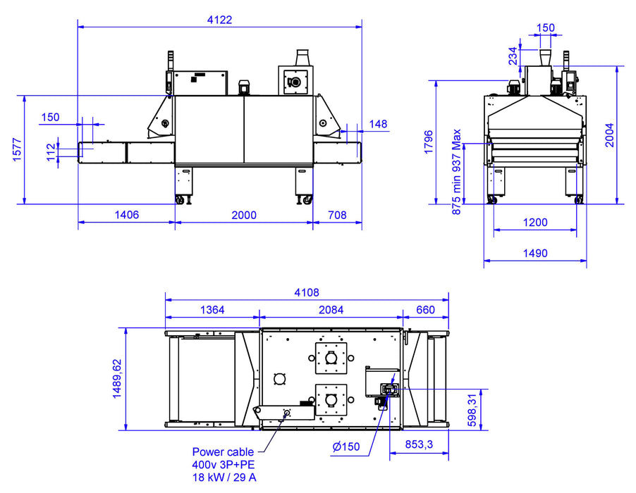 Chiossi e Cavazzuti Dual 1200 - Dual Belt Conveyor Dryer
