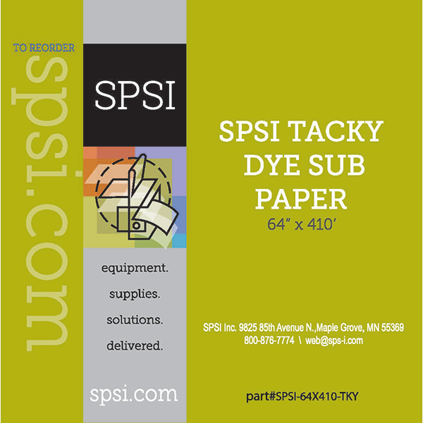 SPSI Tacky Dye Sub Paper 64" x 410'